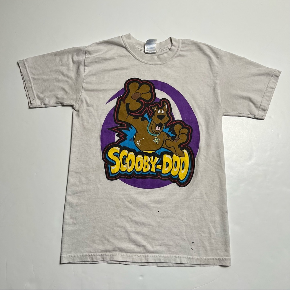 010 - VINTAGE 00s SCOOBY DOO CARTOON NETWORK SHOW PAINT SPLATTER T SHIRT